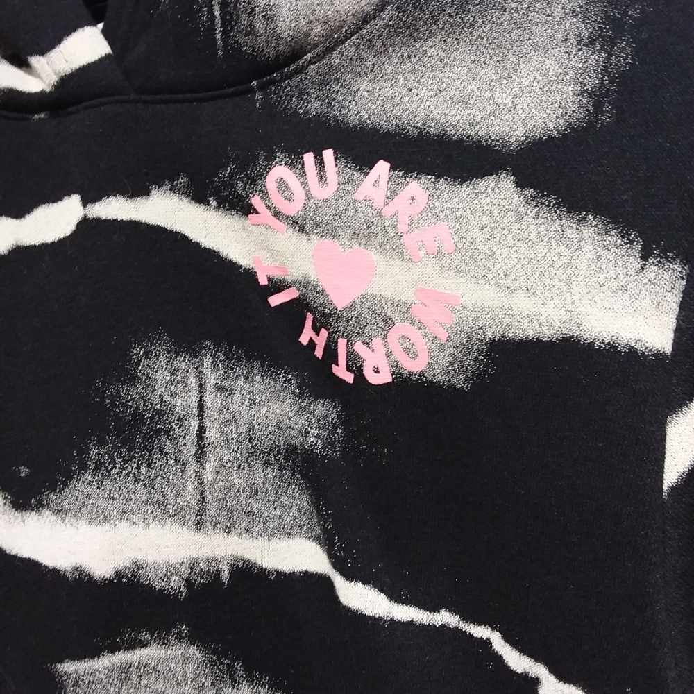 H&M Girls Black Tie Dye Hoodie - Picture 3 of 5